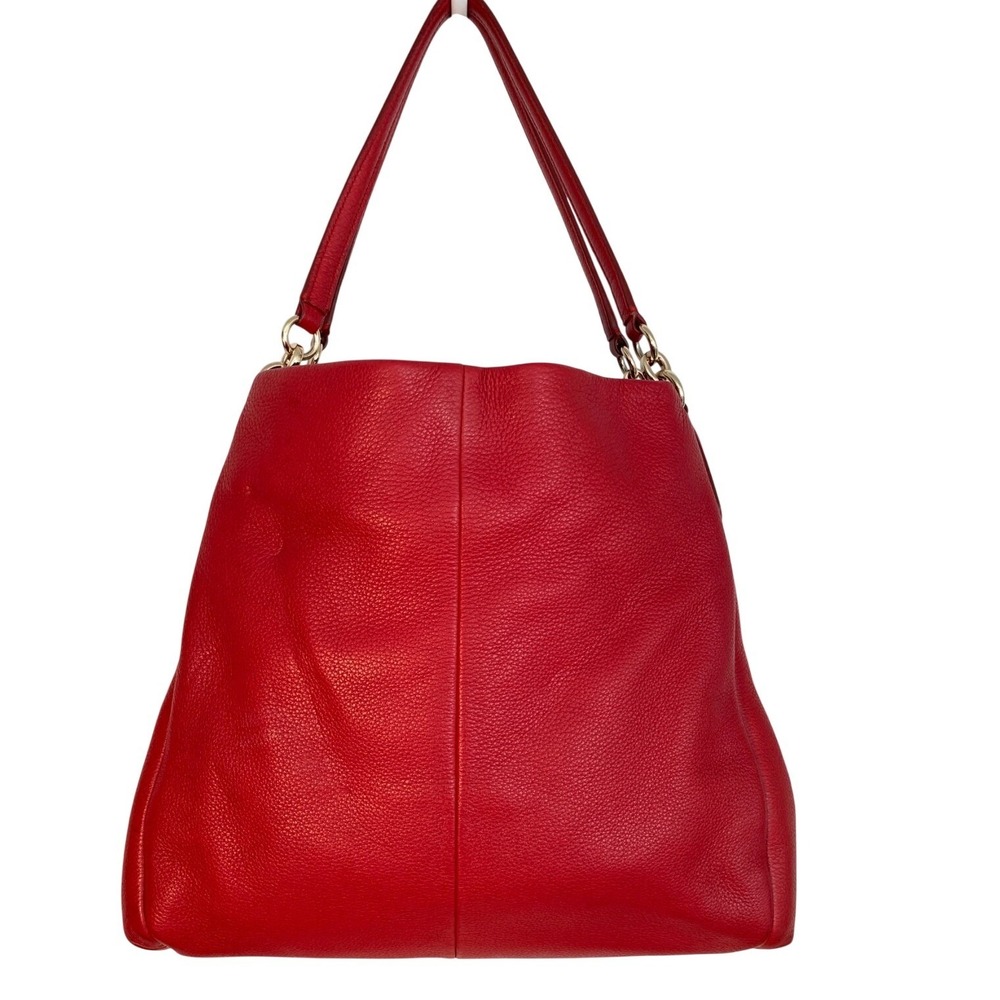 VTG Coach Madison Phoebe Lipstick Red Leather Hobo Shoulder Bag (retail $395)
